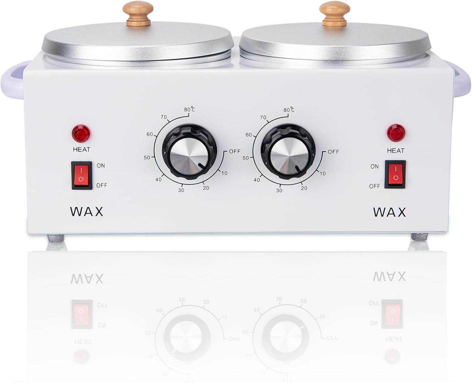 Double Wax Warmer Double Wax Pot Professional for Hair Removal, Electric Wax Heater Machine Dual Wax Pot Warmer Professional With Adjustable Temperature for Facial,Skin,Body,Spa, and Salon