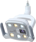 Digital Dental Oral Exam Light, Adjustable Color Temperature LED Shadowless Lamp with LCD Display, 6 LEDs, φ22mm Joint, 9W, 1.8kg, for Dental Chair and Oral Surgery