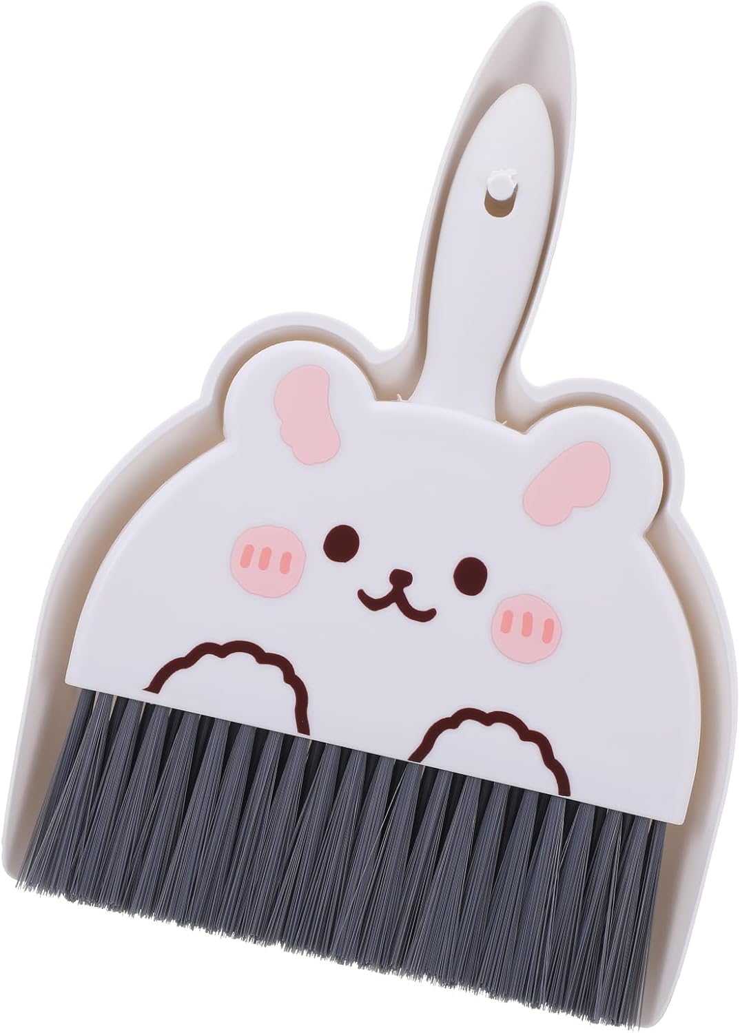 Upgrade Small White Broom and Dustpan Set, Hand Dustpan and Brush Set, Cute White Mini Broom and Dust pan Sets, Little Dust Pan for Home Use Tabletop Debris Cleaning Pet Cages Guinea Pig Cages