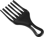 VOCOSTE Afro Pick Comb Small Fork, Hairdressing Styling Tool for Curly Hair for Men Women, Plastic, Black