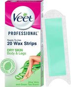 Veet Full Body Waxing Kit for Dry Skin, 20 Strips