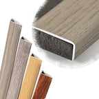 4ft L Molding Stair Nosing Edge Trim 3ft Wood Grain Stair Nose Transition Strip Metal Stair Treads Stair Edge Protector for Wood/Vinyl/Tile Stairs(Grey Oak,900 * 25 * 10mm)