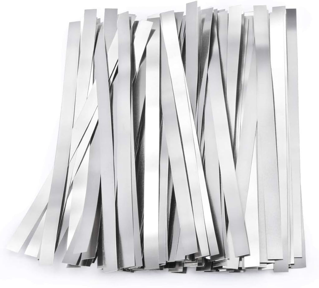 Pure Nickel Strips for Batteries- 99.6% Purity 100pcs 0.15x5x100mm Nickle Tabs for 18650 High Drain Battery Packs, Lipo, Nimh, Nicad, Nicd Battery Spot Welding and Soldering