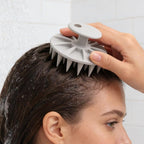 1 Piece Silicone Scalp Hair Massage Brush Easy Foaming Bathing Scalp Multi-Functional Body Scrub Brushes Bathroom Accessories (Shampoo Brush,8x6cm)