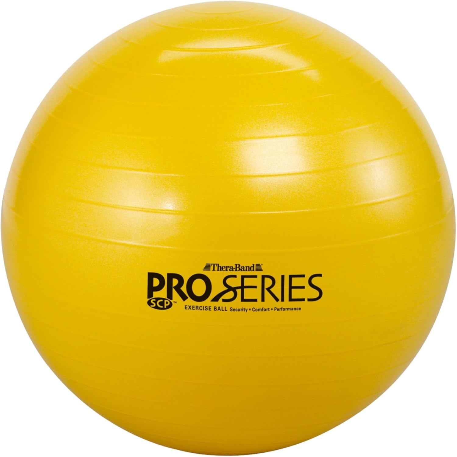 THERABAND Pro Series Exercise Ball, 18" Yellow Stability Ball for 4'7"–5' Users, Anti-Burst Yoga & Pilates Ball, Balance & Core Trainer, For Athletes Fitness at Gym & Home