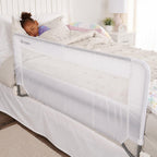 Regalo Swing Down Toddler Bed Rail Guard, NO Tools Required, Bed Rail for Toddlers with Patented Gap Guard, Toddler Bed Rail, Fits Twin, Full & Queen Beds, Bed Safety Rail for Kids Bed, 43” Long