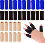 Finger Arthritis Sleeves (30Pcs), Elastic Thumb Splint Brace Support Protector Finger Compression Sleeve for Arthritis Joint Pain Relief, Breathable Fingers Tape for Triggger Fingers Sports Aid Support