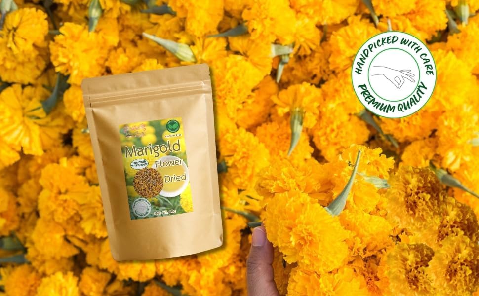 Hida Beauty Dried Premium Marigold Flower 1.76 Ounce