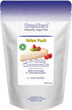 GramZero No-Bake Cheesecake Mix, Makes 4 Cheesecakes, Low Calorie, Stevia Sweetened