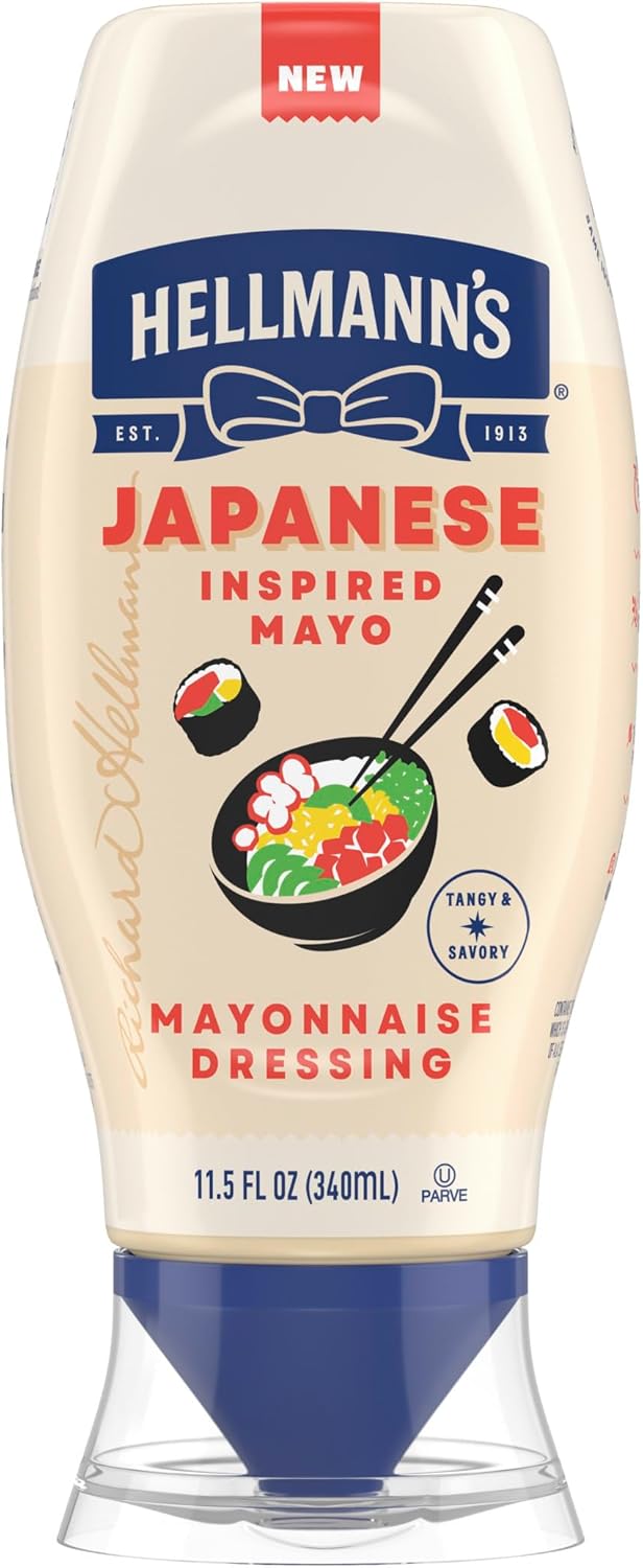 Hellmann's Japanese-Inspired Tangy & Savory Mayonnaise Dressing for Sushi, Poke Bowls & More, Japanese Style with a Boost of Umami, 11.5 oz 1 ct