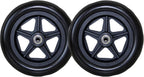 6 Inch 7 Inch 8 Inch Polyurethane Manual Wheelchair Wheel Universal Wheel with Bearing 1 Pair(Black,7 inches)