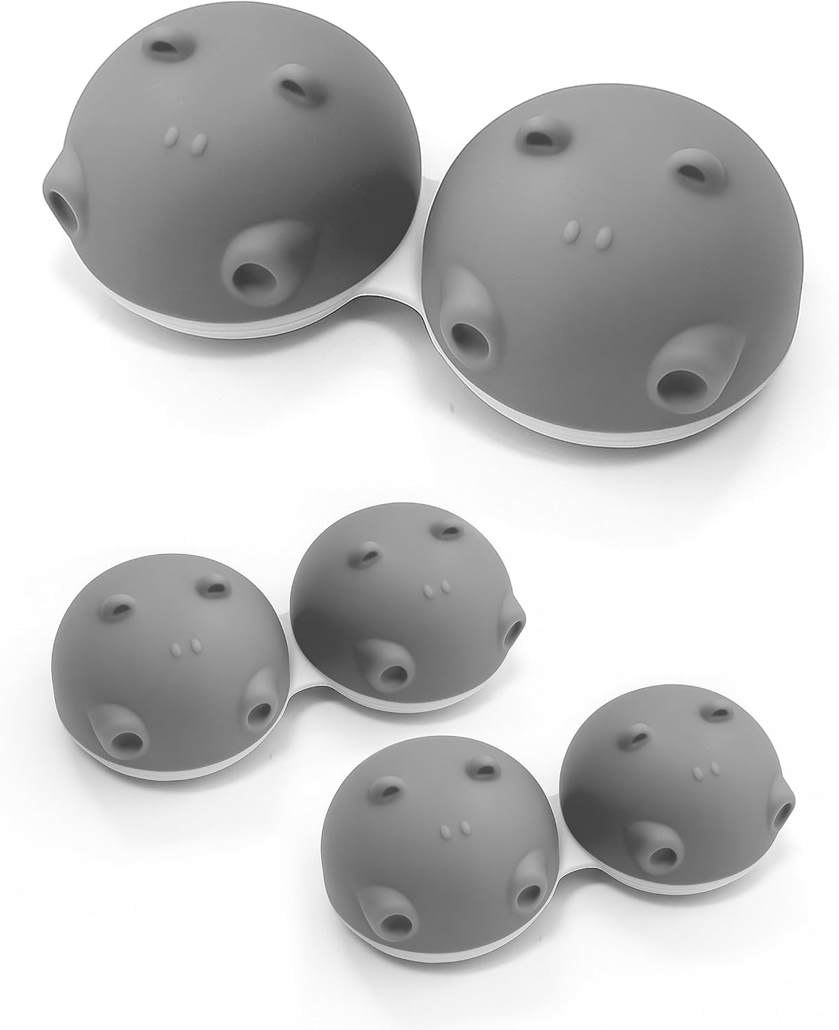 SPORTS WORLD VISION 3PCs Hippo Fun Contact Lens Case, Distinctive Cute Grey Animal Design Contact Lenses Case Box, Portable, Lightweight, Cute & Fun Travel Storage/Soaking Lens Solution Case