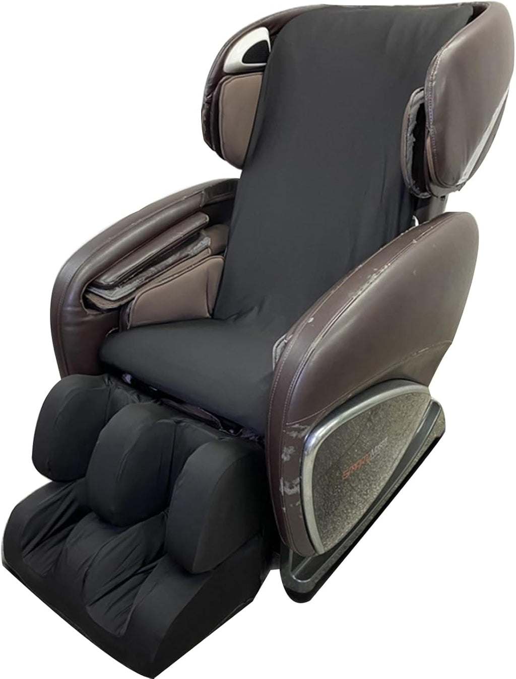 Massage Chair Cover, Full Body Shiatsu Massage Chair Cover with Drawstring, Waterproof & Dustproof Cover, Skin-Friendly Milk Silk Fabric,Black,Full Body