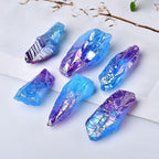 100% Natural Crystal Electroplate Stone Quartz Mineral Specimen Collection Home Decor Fish Tank Decoration,Electroplate Stone,140-150g (1pack)