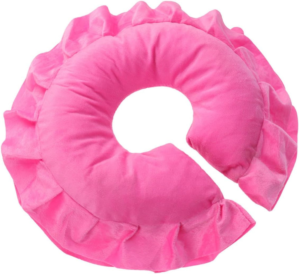 Garneck Face Massage Pillow for Spa and Beauty Salon Cotton Cushion with Breathable Design for Comfort for Relaxation and Skin Care Pink