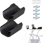 2 Pack Walker Armrest Pads, Universal Replacement Armrest Pads, Upright Walker Arm Support Forearm Pad Replacement