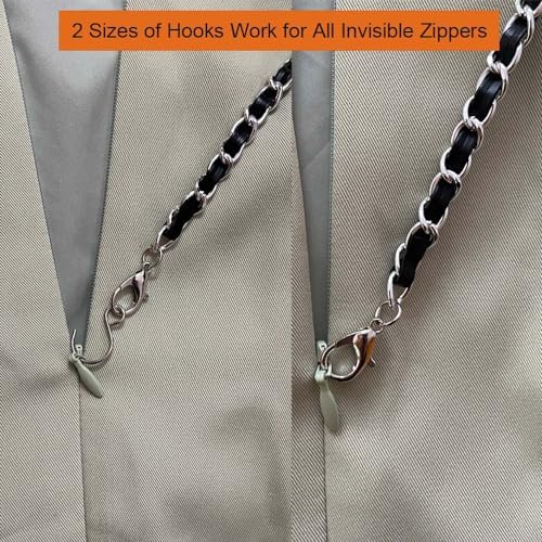ZipSeven Zipper Puller for Dress and Boots Zipper Helper Zip Up and Down Pull Assistant with Easy Zip Aid Puller by Yourself with Jewelry (Black, Standard)