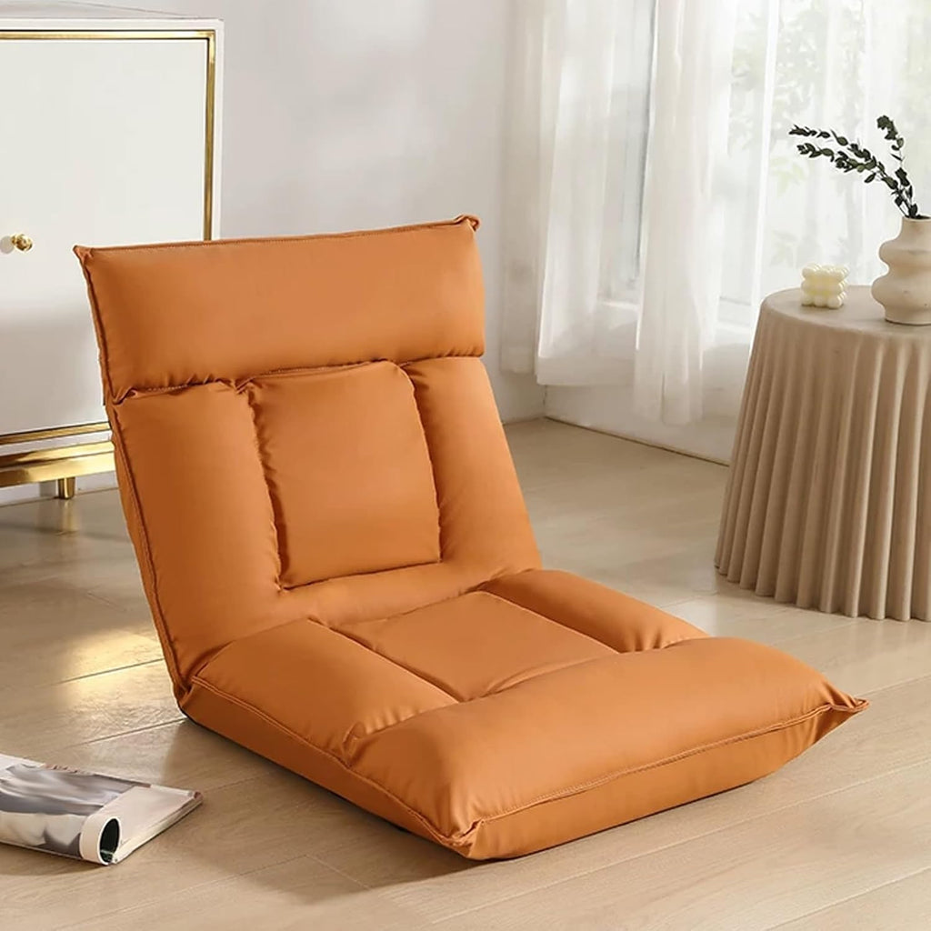Floor Seat, Folding Floor Chair with Back Support & High Elastic Sponge Cushion, Couch Recliner for Living Room, Bedroom, Bay Window