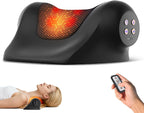 RINGCO Neck Massager with Heat, Red Light & Vibration Adjustable, Heated Neck Stretcher with 3 Modes, Rechargeable Cervical Traction Device for Pain Relief & Muscle Relaxation, Gift for Women Men