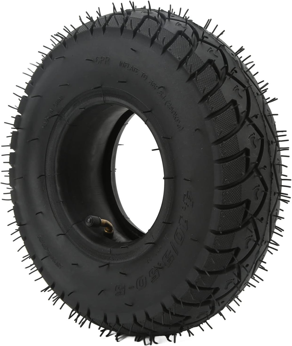 Diydeg 4.10/3.50‑5 Tire and Set, Inflatable Rubber Electric Scooter Outer Tire and, Anti Skid and Shockproof Scooter Replacement Wheels Spare Accessories