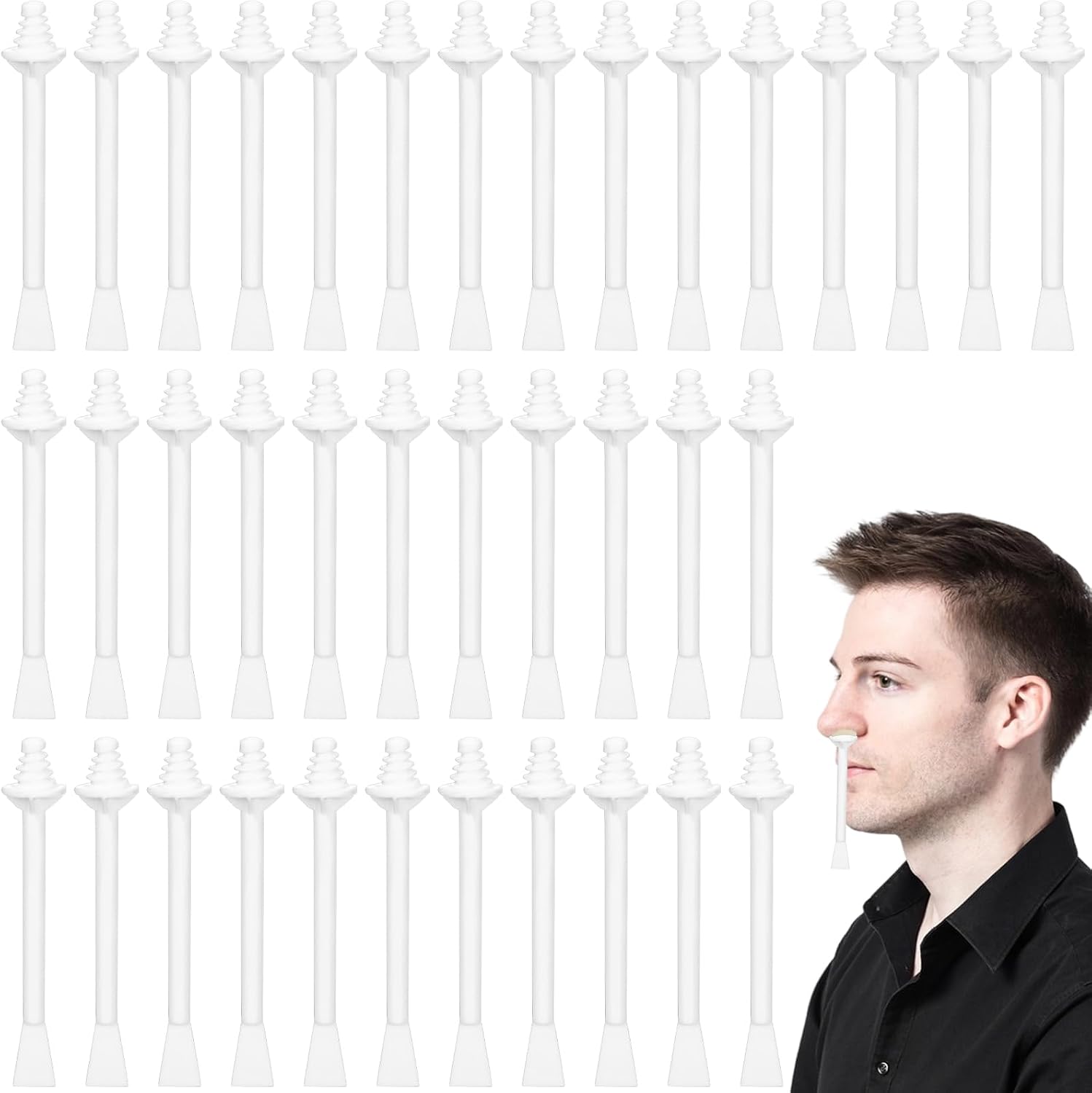 100Pcs Nose Wax Sticks, Hair Wax Applicator Nose Waxes Kit Accessories for Nostril Cleaning Ear Face Hair Removal for Men Women