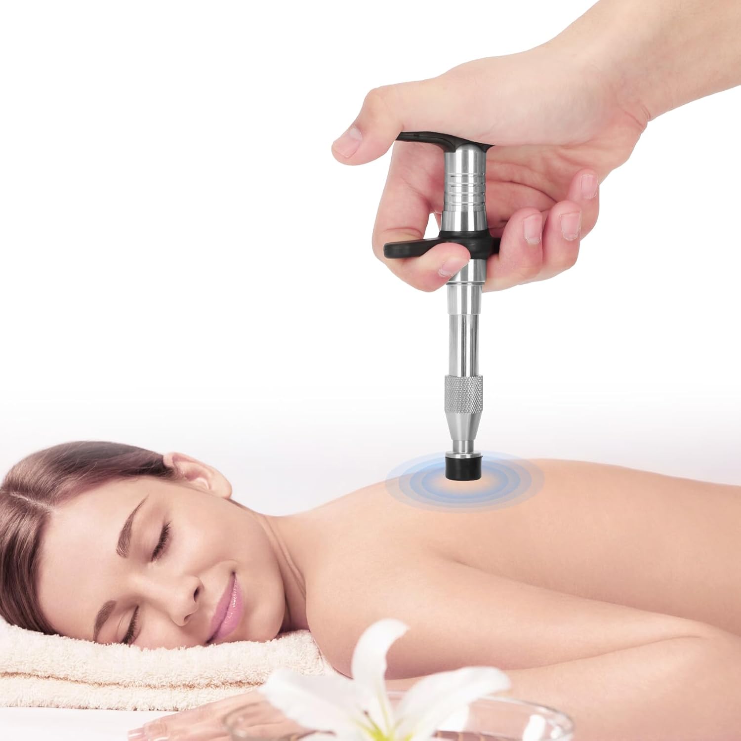 Dreamtrue Adjustable Chiropractic Adjusting Tool, Chiropractor Massage Tool for Face, Joint Pain and More Effective, 0-280N