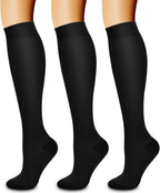 COOLOVER Compression Socks for Women and Men Circulation(3 Pairs)-Best Support for Running, Athletic, Nursing, Travel