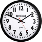 NRS Easy to See Quartz Wall Clock, Large, 35 cm