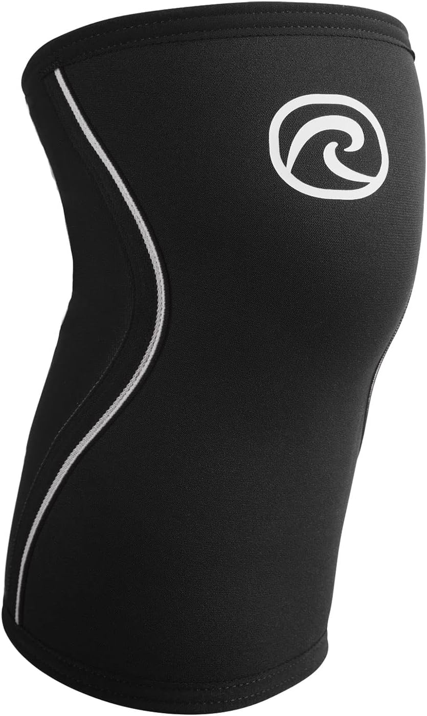 Rehband 5mm knee sleeve support for Cross Fit & heavy training, compression neoprene knee sleeve, feel stronger + more secure while workout, Colour:Black, Size:S