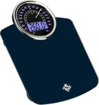 ZENO Hybrid 2-in-1 Analog & Digital Weighing Scale for Body Weight up to 400lbs - Thick Tempered Glass - Extra Large Display - Easy to Read Digital Bathroom Scale - New - Dark Blue
