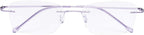 CessBlu Rimless Reading Glasses Design Readers for Women Men