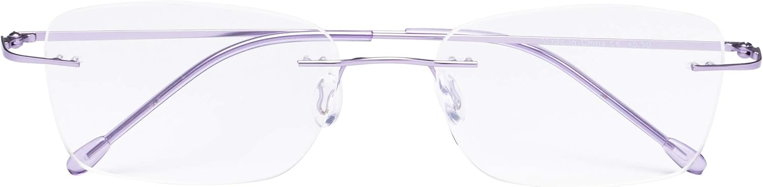 CessBlu Rimless Reading Glasses Design Readers for Women Men