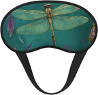 Inspirational Dragonfly and Flowers Sleep Mask Eye Mask Sleep Shade Cover Blocks Light for Women Men Travel Nap