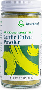 Gourmend Foods Organic Garlic Chive Powder – Certified Low FODMAP, Filler Free, Gluten Free, 100% Natural, No Corn Starch, Maltodextrin, "Flavors" or Other Fillers