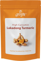 Go-Yogik Lakadong Turmeric Powder-5.3oz/150g, High Curcumin (>9%) | Certified Organic (NPOP – India)| Add in Smoothies,cooking, teas, latte |Lab Tested, Traditionally Grown, Sun Dried.