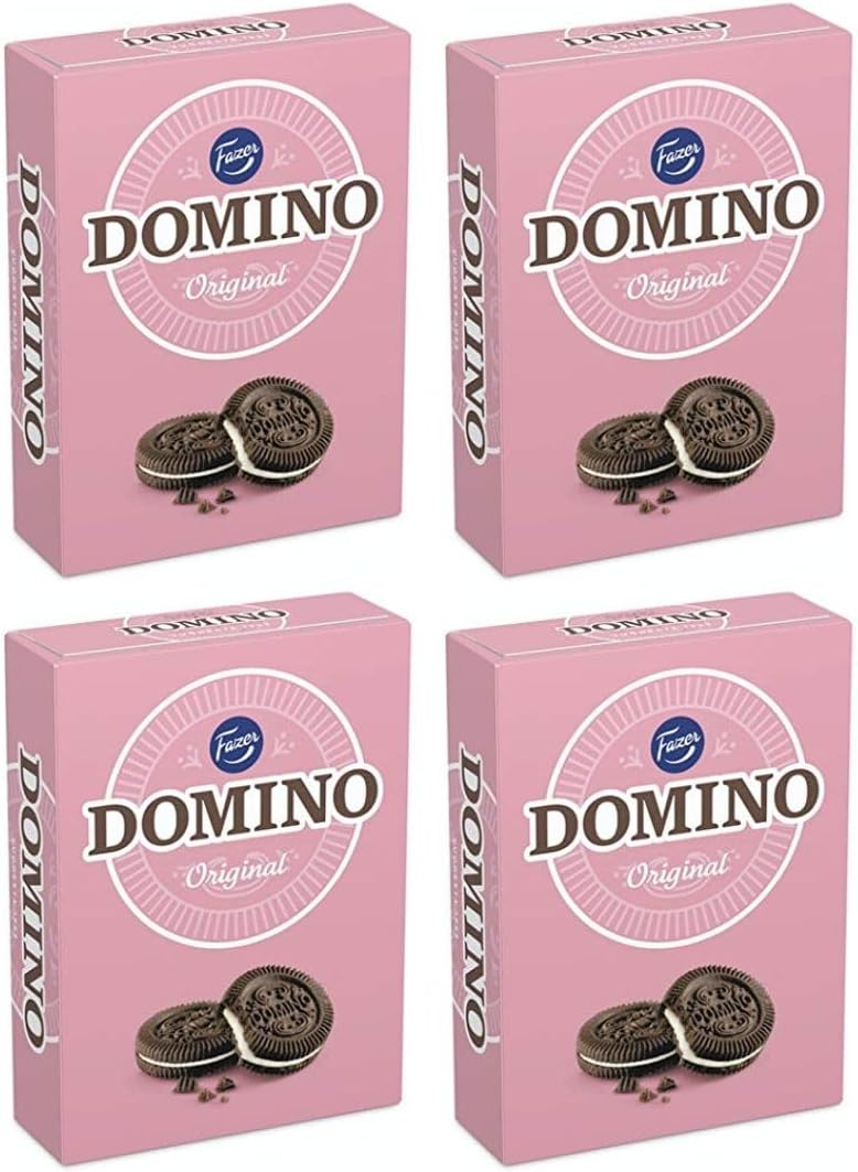 Fazer Domino Original Biscuits 4 Boxes of 525g 18.5 oz