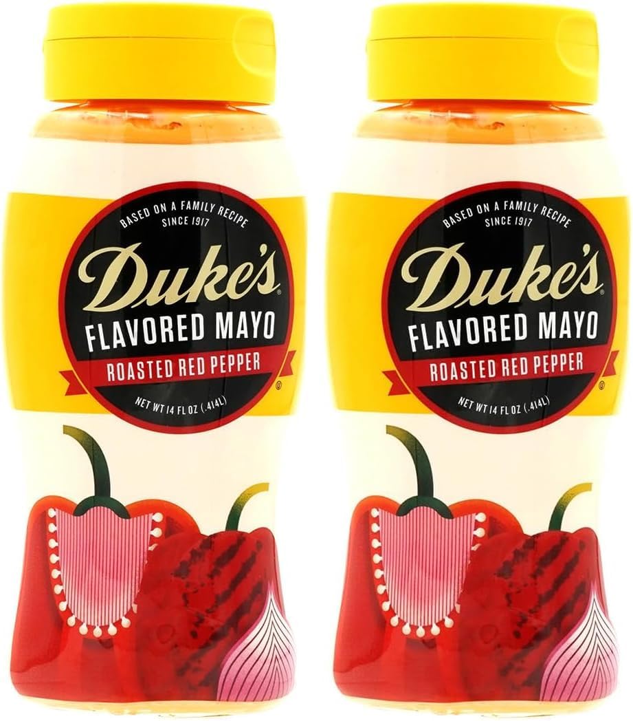 Duke's Fire Roasted Red Pepper Flavored Mayonnaise (Pack of 2)