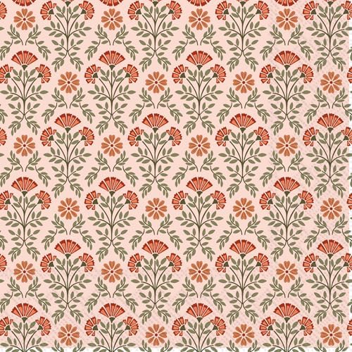 IHR Ideal Home Range Lunch Napkins Disposable 3-Ply Paper Party Supplies, 6.5" x 6.5", Everbloom (Dusty Rose), 20-Count