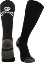 MadSportsStuff Pirate Skull and Crossbones (Jolly Roger) Over the Calf Baseball Socks