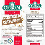 Orgran Gluten Free Toasted Buckwheat Crispibread | Organic Buckwheat Crispbread Vegan friendly made with purity | Egg-Free, Dairy-Free | Low Carb Crisp Bread Suitable for food allergies 4.4oz