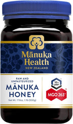 Manuka Health UMF 10+/MGO 263+ Manuka Honey (500g/17.6oz), Superfood, Authentic Raw Honey from New Zealand