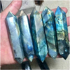 Health & Household Natural Labradorite Crystal ColumnMagic Wand Obelisk Point Reiki