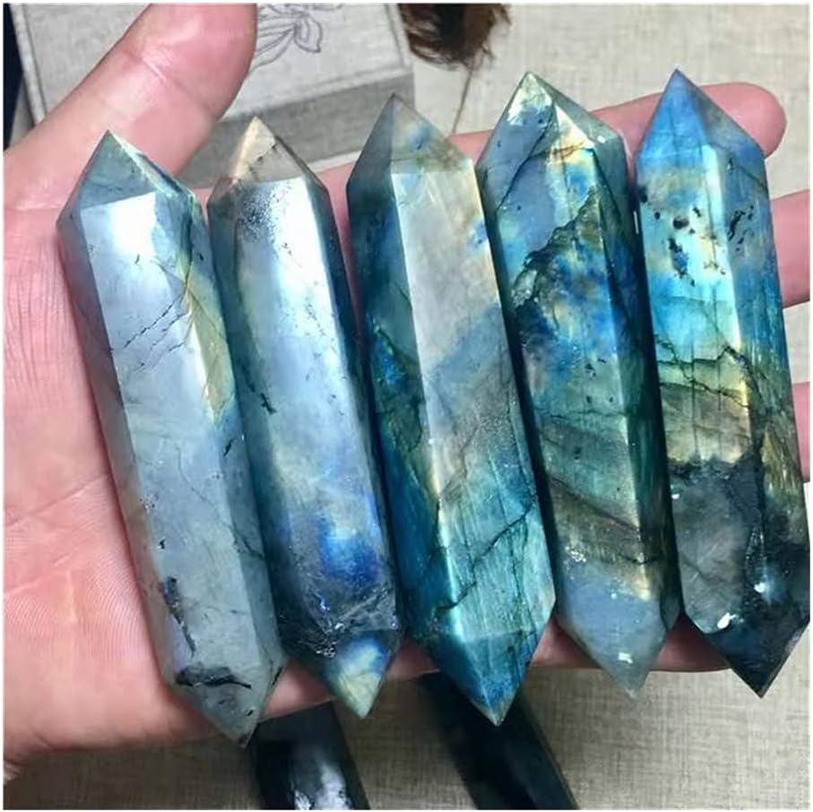 Health & Household Natural Labradorite Crystal ColumnMagic Wand Obelisk Point Reiki