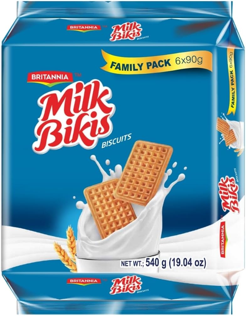 Britannia Milk Bikis Biscuits 19.04oz (540g) | Crunchy Milk Biscuits – Kids’ Favorite Snack for Breakfast & Tea Time