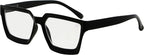 Eyekepper Multifocus Progressive Computer Readers Women - Noline Trifocal Reading Glasses Blue Light Filter Oversize Frame (Black)