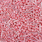 Rose Gold Sprinkles for Cupcakes, Rose Gold Pearl Sprinkles, Candy Pearls for Cake Decoration, Cupcakes, Ice Cream Topping, Macaron, and Cookies.120g(4.23oz)