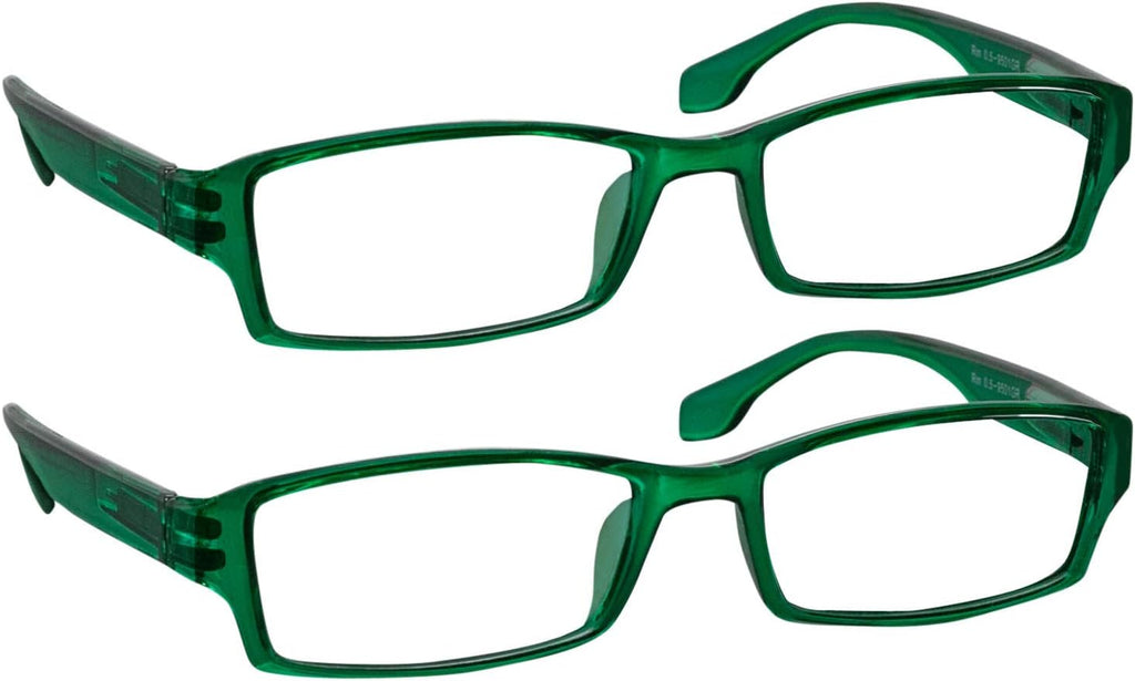 TruVision Readers OTC Reading Glasses, Comfort Spring Hinges for Men and Women, 9501-2 Pk