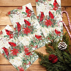 100pcs Christmas Paper Napkins, 3 Ply Disposable Red Cardinal Bird Napkins Christmas Guest Napkins Hand Towels for Bathroom Home Kitchen Table Xmas Party