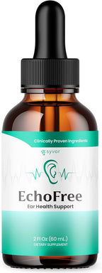 Echo Free Drops, Official Echo free Ear Health Support Liquid Supplement with All Natural Proven Ingedinets, Echo Free Maximum Strength Plant Based Hearing Support for Ringing Ears (30 Servings)