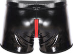 Freebily Men's Wet Look Latex PVC Leather Shorts Swimsuits Bulge Pouch Boxer Brief Club Hot Pants